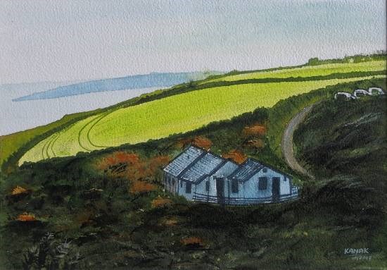 Stopover, painting by Dr Kanak Sharma