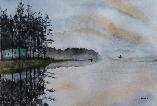 Tundra tunes, painting by Dr Kanak Sharma