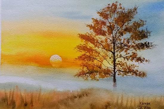 Reflecting Glory, Painting by  Artist Dr Kanak Sharma