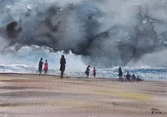 Waiting for Monsoon, painting by Dr Kanak Sharma