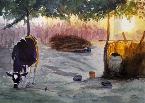 Ray of Hope, painting by Dr Kanak Sharma