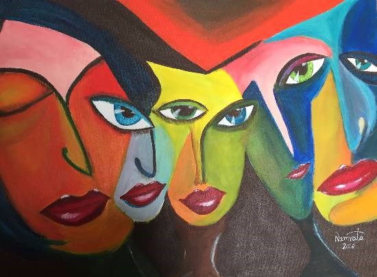 Feminine Outlook, painting by Namrata Biswas