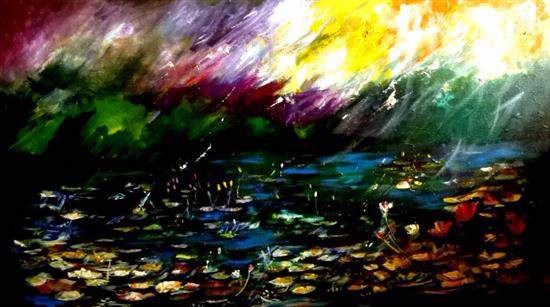 The Rain Song, painting by Debjani Datta