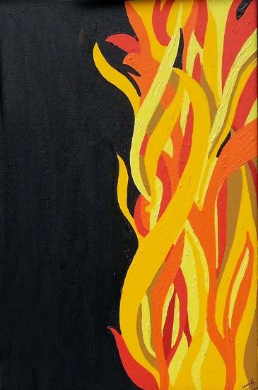 Painting by Nandita Sharma - Dance of Fire