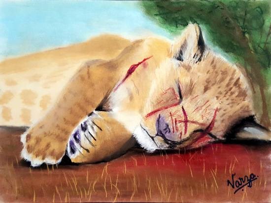 Scar - 3, painting by Varjavan Dastoor