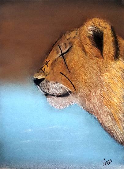 Painting  by Varjavan Dastoor - Scar - 7