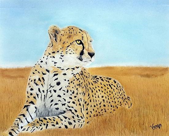 Solace, painting by Varjavan Dastoor