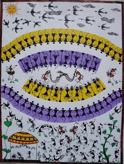 painting by Prachi Gorwadkar - Dancing Day