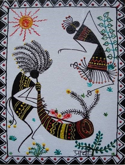 Dancing Pair, painting by Prachi Gorwadkar