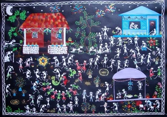 Diwali Fest, painting by Prachi Gorwadkar