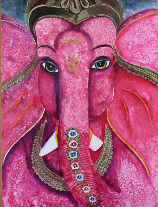 Gajanana, painting by Prachi Gorwadkar
