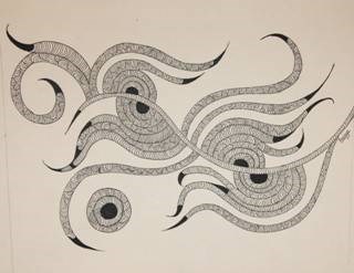 Feathers II, painting by Pragya Bajpai