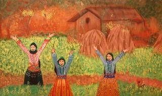 The Bliss of Spring Time, painting by Pragya Bajpai