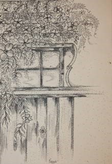 Floral Window, painting by Pragya Bajpai