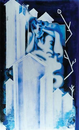 Cold, painting by Raqesh Vashisth