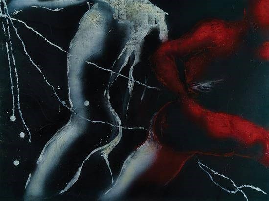 Conflict, painting by Raqesh Vashisth