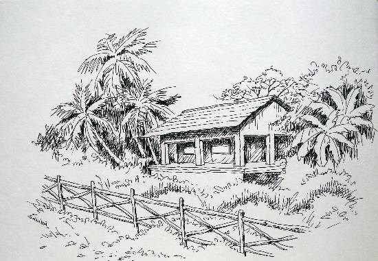 Country Cottage, painting by Sanika Dhanorkar