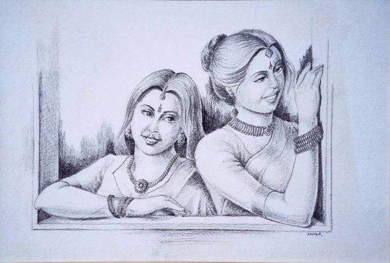 Look out There, painting by Sanika Dhanorkar