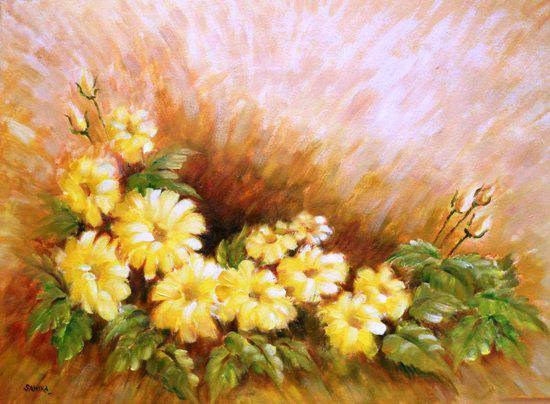 Flora 1, painting by Sanika Dhanorkar