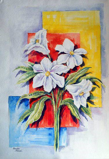 Flora 4, painting by Sanika Dhanorkar