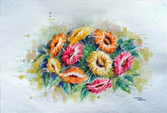 Flowers, painting by Sanika Dhanorkar