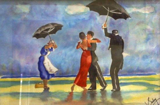 The Singing Butler Painting By Emerging Artist Sarabjit Kaur