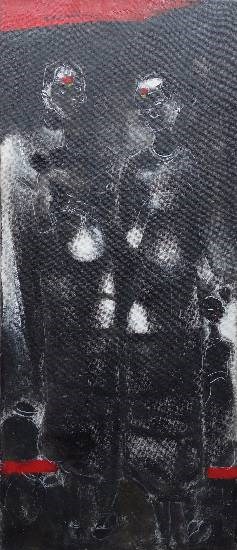 Adiwasi Family, painting by G A Dandekar