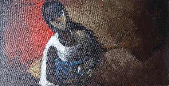 Mother Child, painting by G A Dandekar
