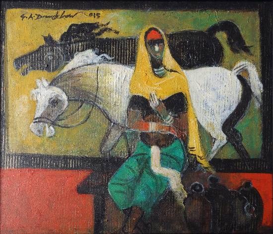 Shakti, painting by G A Dandekar
