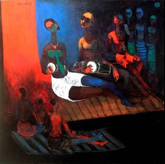 Celebration, painting by G A Dandekar