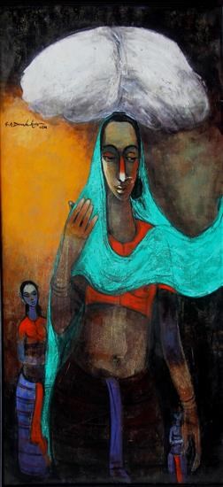 Dhoban, painting by G A Dandekar