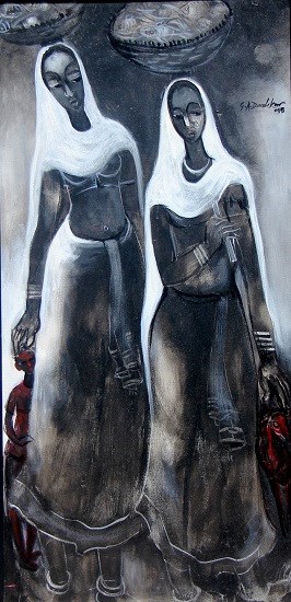 Fish Seller, painting by G A Dandekar