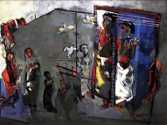 My Village, painting by G A Dandekar