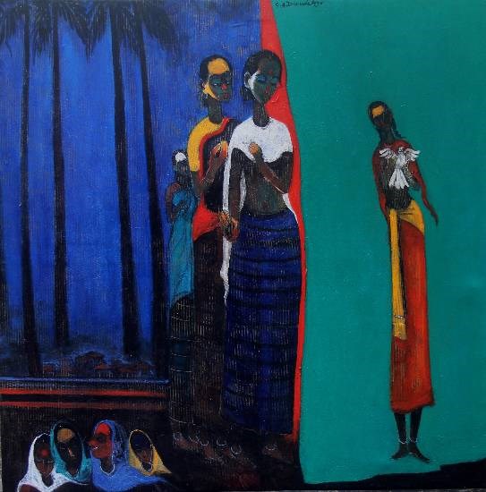 Sakhis, painting by G A Dandekar