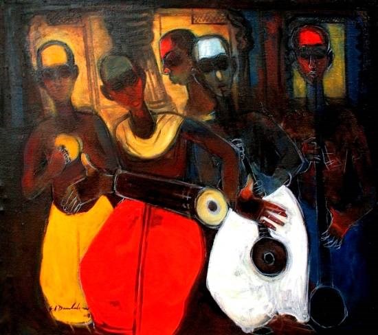 Musician, painting by G A Dandekar
