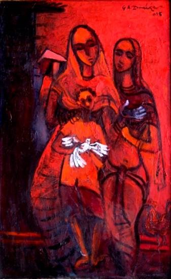 Family, painting by G A Dandekar