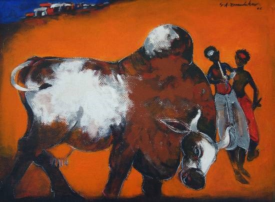 Untitled - 1, painting by G A Dandekar
