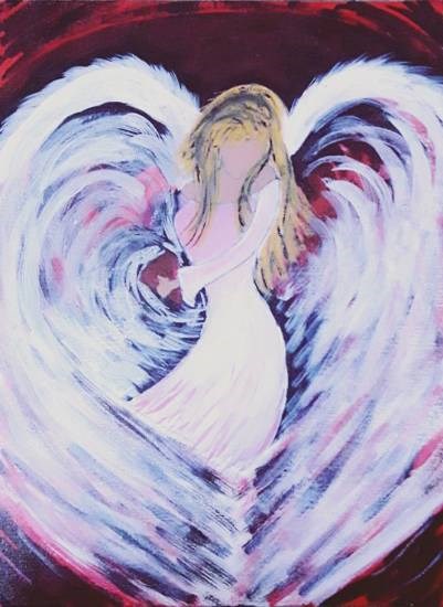 Love Angel, painting by Amrita Kaur