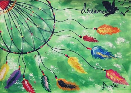 Dream Catcher, painting by Amrita Kaur