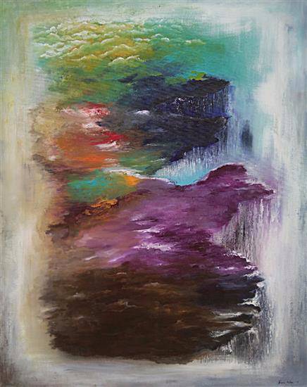 painting by Shona Aston - Forest of Pandora