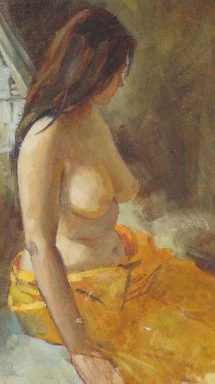 Semi Nude, painting by John Fernandes