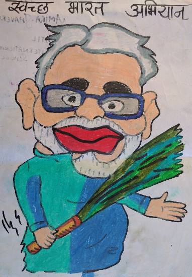 Swachh Bharat Abhiyan Poster, Slogan, Drawing, Charts, Painting  (Cleanliness Poster)