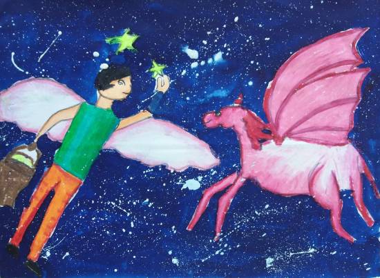 Painting  by Paarth Biyani - Outer space