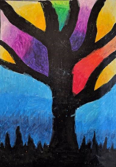Tree, painting by Paarth Biyani