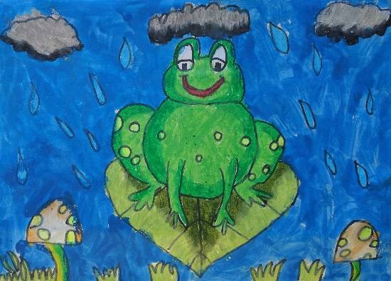 Frog, painting by Paarth Biyani