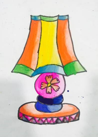 Table Lamp, painting by Paarth Biyani