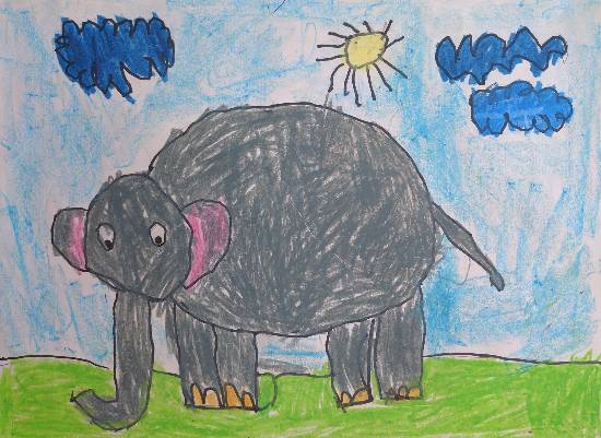 Painting  by Mayraa Nemish Kothari - Elephant