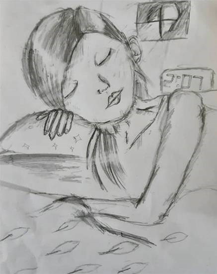 Sleeping Girl, painting by Sreebhadra Suraj
