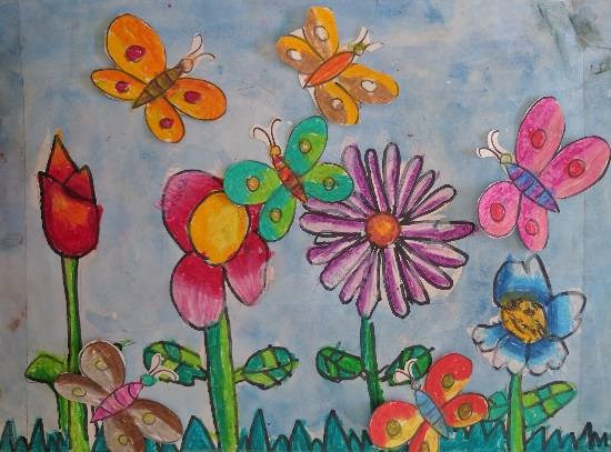 Flowers, painting by Utkkarsh Darshan Mehta