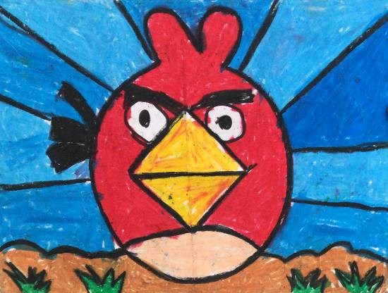 Angry birds, painting by Utkkarsh Darshan Mehta